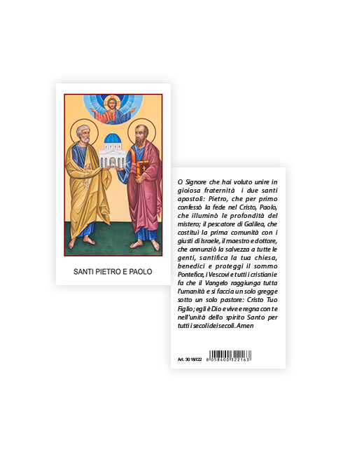 Immagine Santi Pietro e Paolo 6x10,5 cm 100 Pezzi