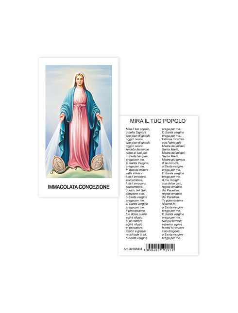 Immagine Immacolata Concezione con Medaglie 6x10,5 cm 100 Pezzi