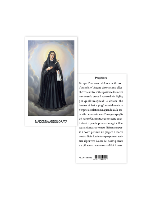 Immagine Madonna Addolorata 6x10,5 cm 100 Pezzi