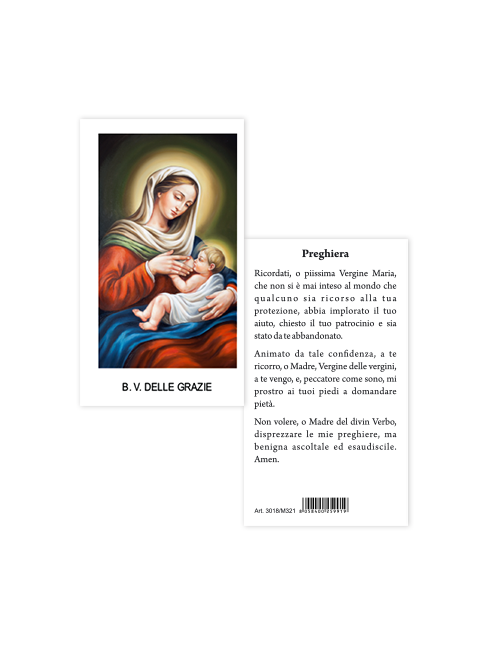 Immagine Madonna delle Grazie 6x10,5 cm 100 Pezzi