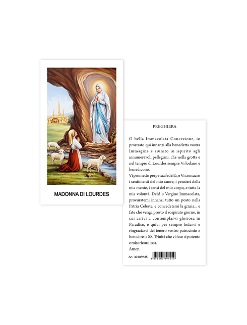 Immagine Madonna di Lourdes 6x10,5 cm 100 Pezzi