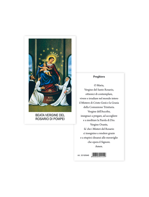 Immagine Madonna di Pompei 6x10,5 cm 100 Pezzi