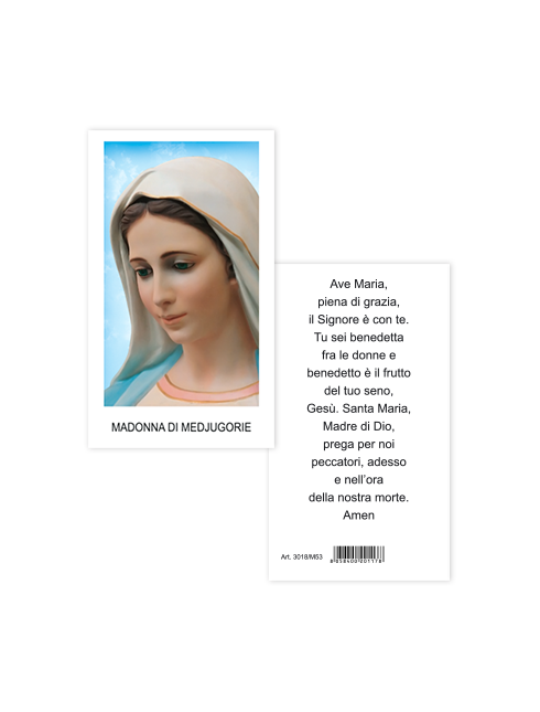 Immagine Madonna di Medjugorje 6x10,5 cm 100 Pezzi