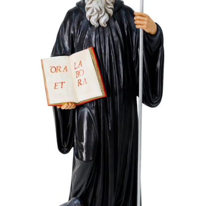 Statua San Benedetto 100 cm in Resina