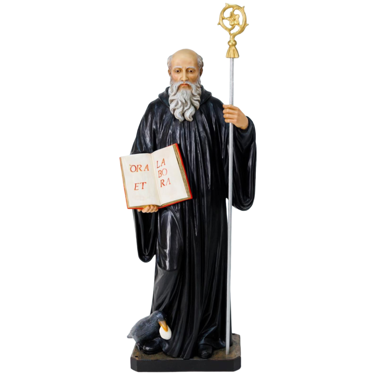 Statua San Benedetto 100 cm in Resina
