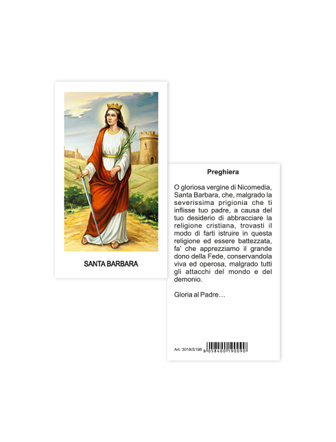 Immagine Santa Barbara 6x10,5 cm 100 Pezzi