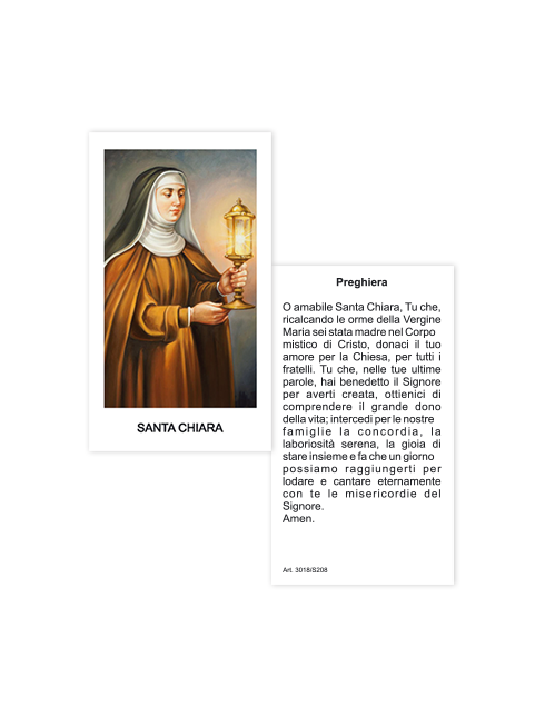 Immagine Santa Chiara 6x10,5 cm 100 Pezzi