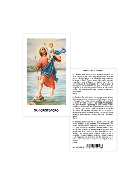 Immagine San Cristoforo 6x10,5 cm 100 Pezzi