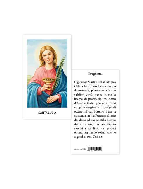 Immagine Santa Lucia 6x10,5 cm 100 Pezzi