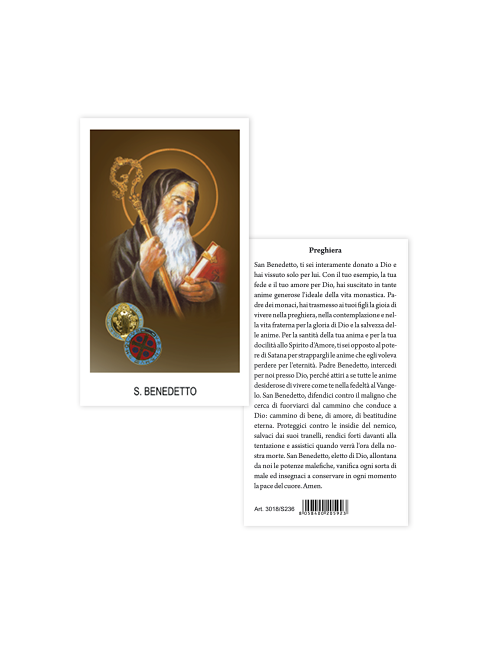 Immagine San Benedetto 6x10,5 cm 100 Pezzi