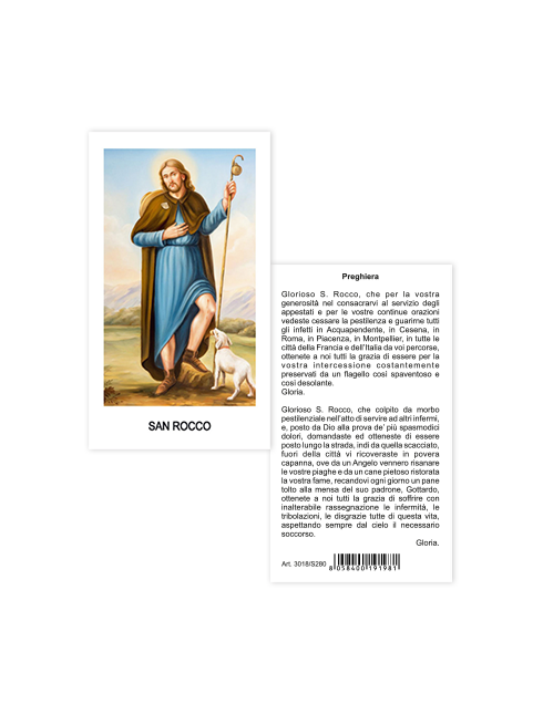Immagine San Rocco 6x10,5 cm 100 Pezzi