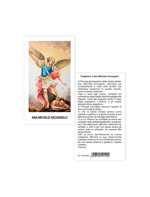 Immagine San Michele Arcangelo 6x10,5 cm 100 Pezzi