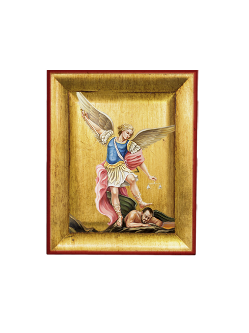 Quadretto San Michele Arcangelo Icona con Foglia Oro