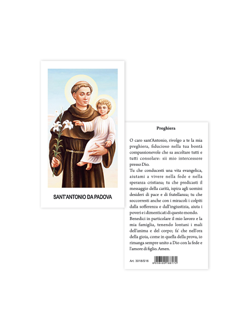 Immagine Sant'Antonio di Padova 6x10,5 cm 100 Pezzi