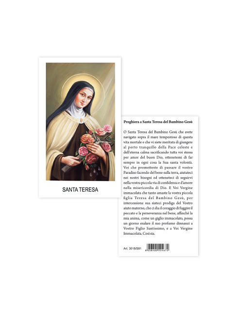 Immagine Santa Teresa 6x10,5 cm 100 Pezzi