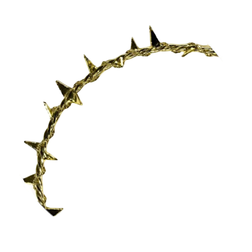 Aureola con Spine in Ottone Finitura Dorata