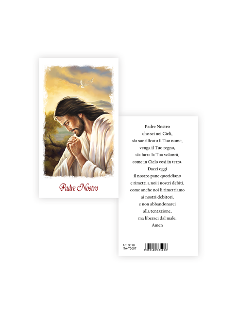 Immagine Gesù Padre Nostro 6x10,5 cm 100 Pezzi