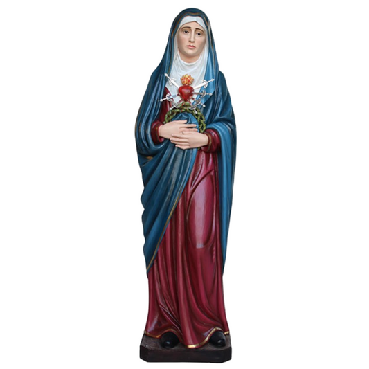 Statua Madonna Addolorata 180 cm in Vetroresina