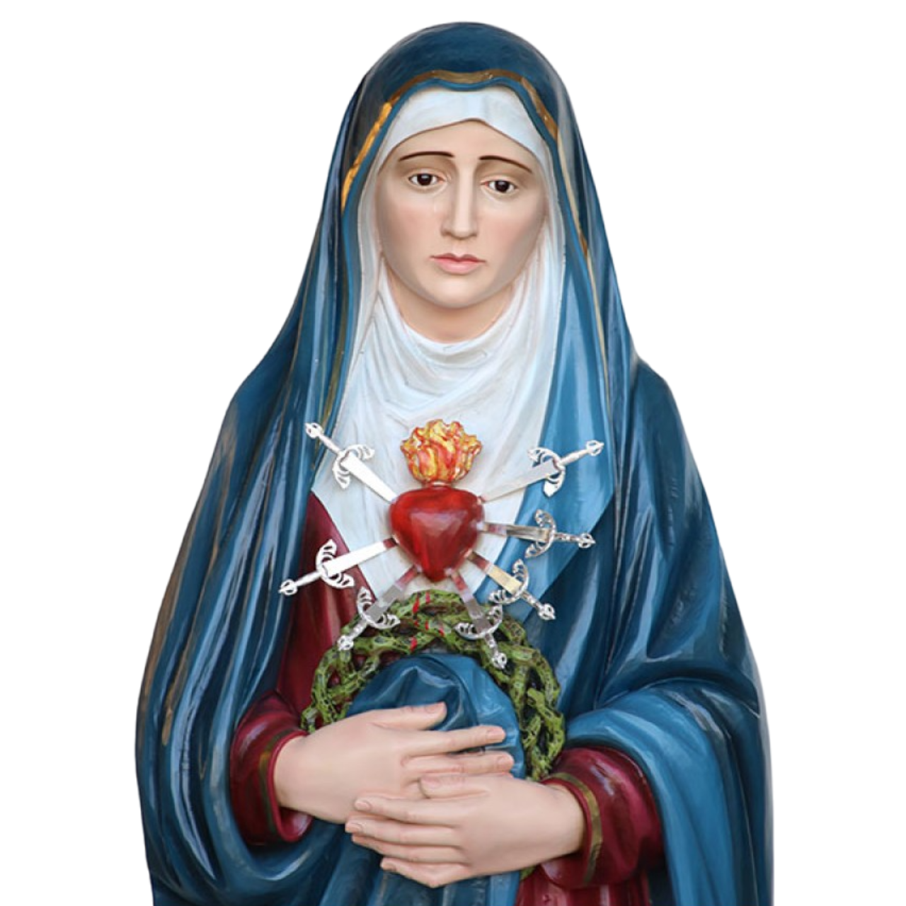 Statua Madonna Addolorata 180 cm in Vetroresina