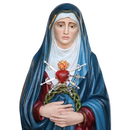 Statua Madonna Addolorata 180 cm in Vetroresina