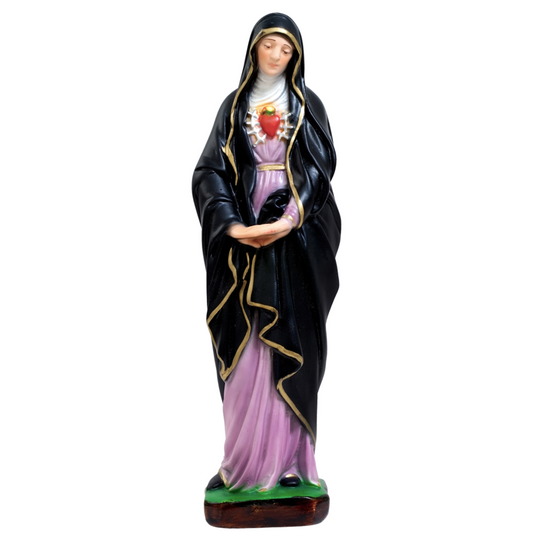 Statua Madonna Addolorata 30 cm in Resina Piena