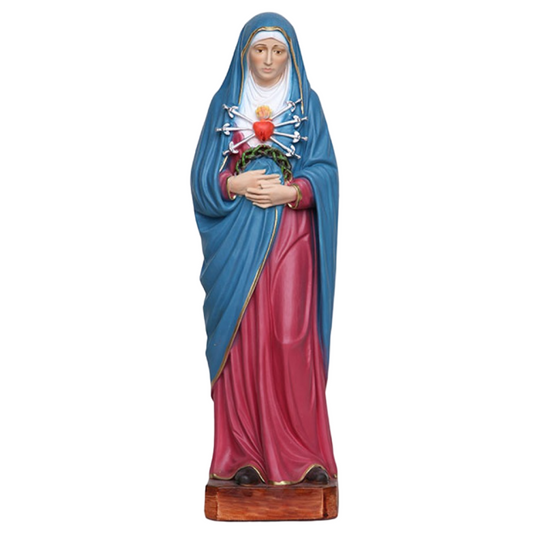 Statua Madonna Addolorata 31 cm in Resina Piena