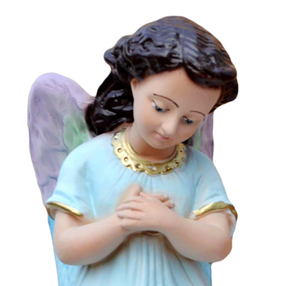 Statue Angeli in Adorazione Coppia 20 cm in Resina Piena