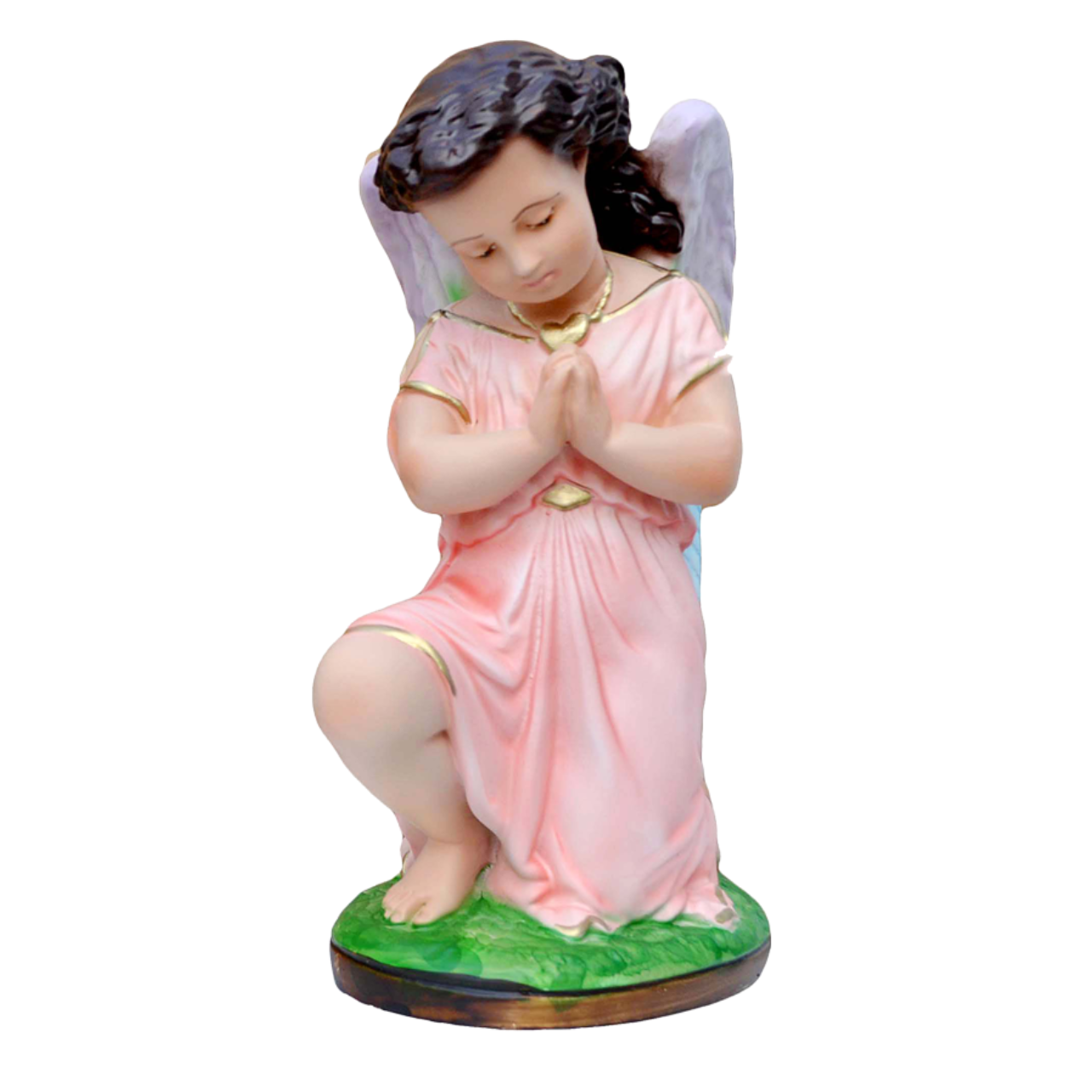 Statue Angeli in Adorazione Coppia 20 cm in Resina Piena