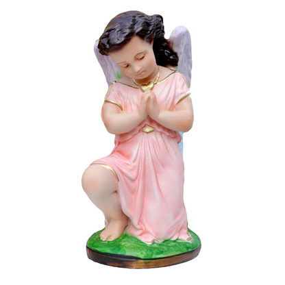 Statue Angeli in Adorazione Coppia 20 cm in Resina Piena