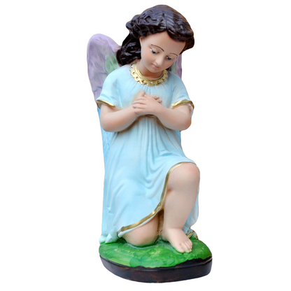 Statue Angeli in Adorazione Coppia 20 cm in Resina Piena