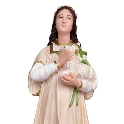 Statua Sant'Agnese 40 cm in Resina