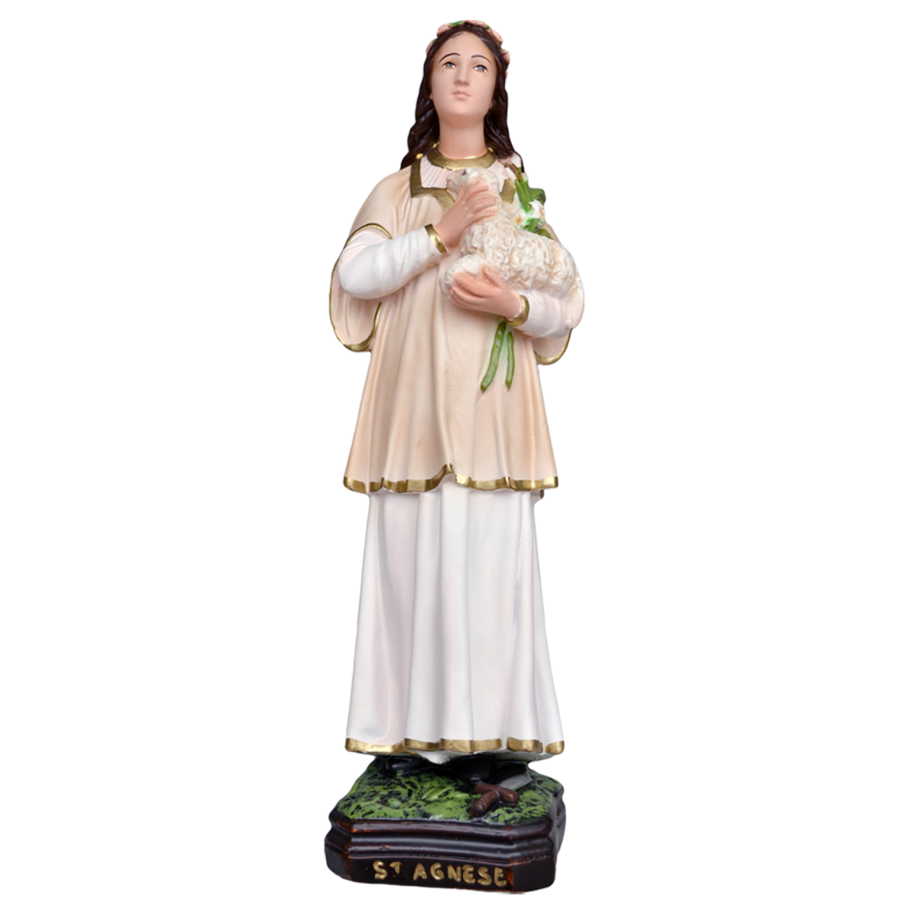Statua Sant'Agnese 40 cm in Resina