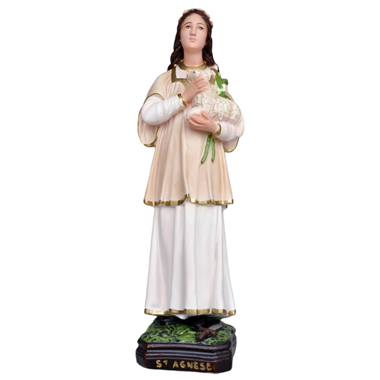 Statua Sant'Agnese 40 cm in Resina