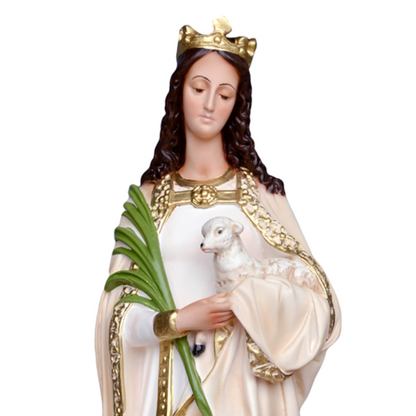 Statua Sant'Agnese 60 cm in Resina