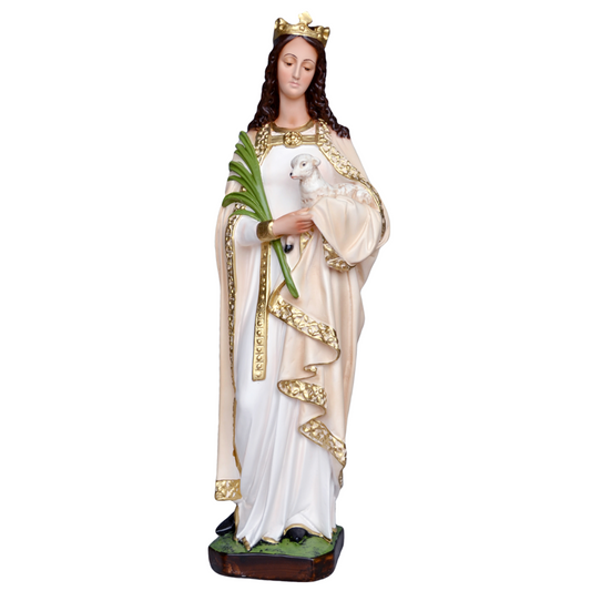 Statua Sant'Agnese 60 cm in Resina