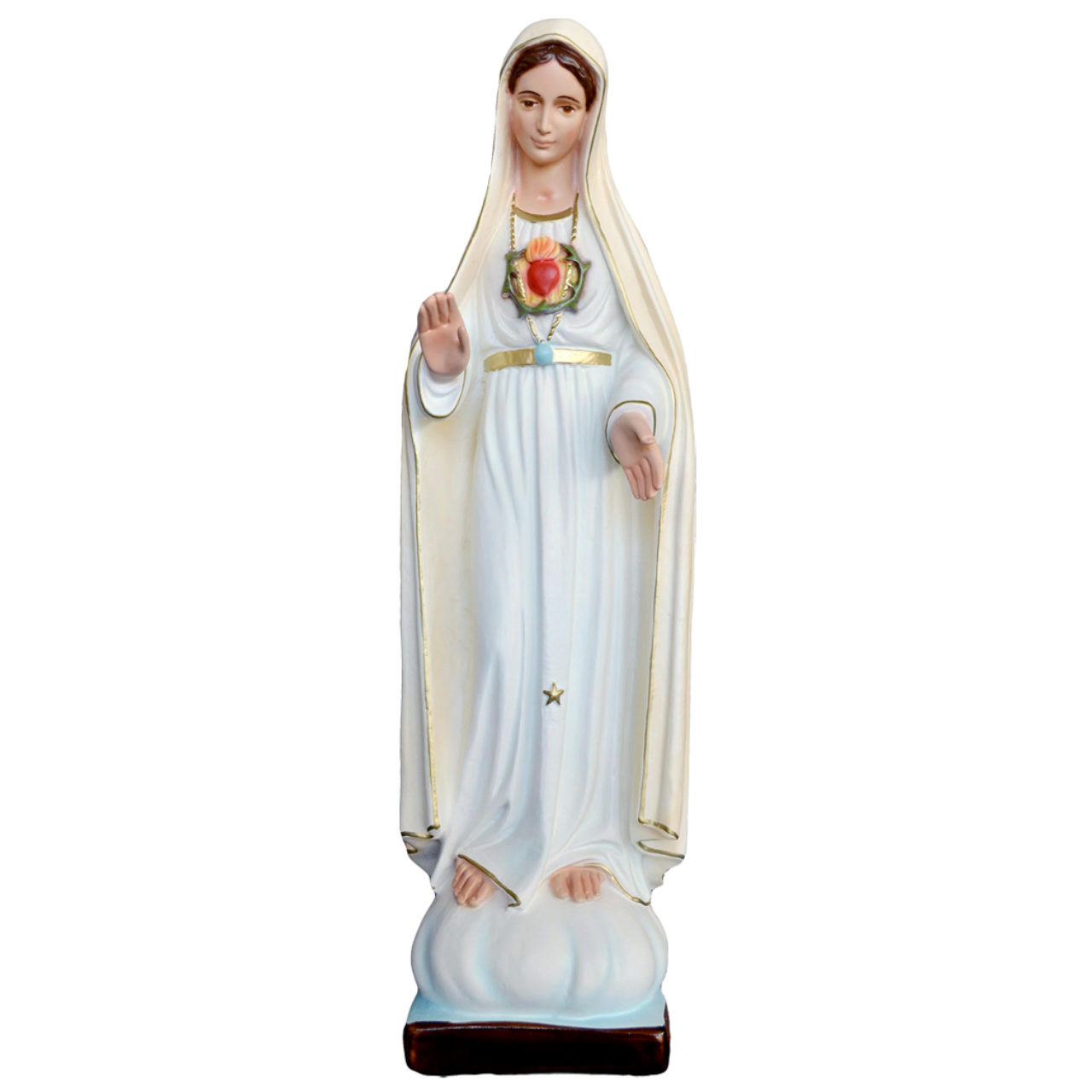 Statua Madonna Fatima II Apparizione 65 cm in Resina
