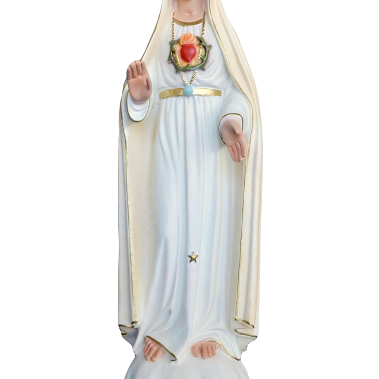 Statua Madonna Fatima II Apparizione 65 cm in Resina