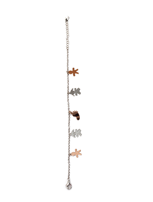 Bracciale Orme Bimbi Bicolore in Argento