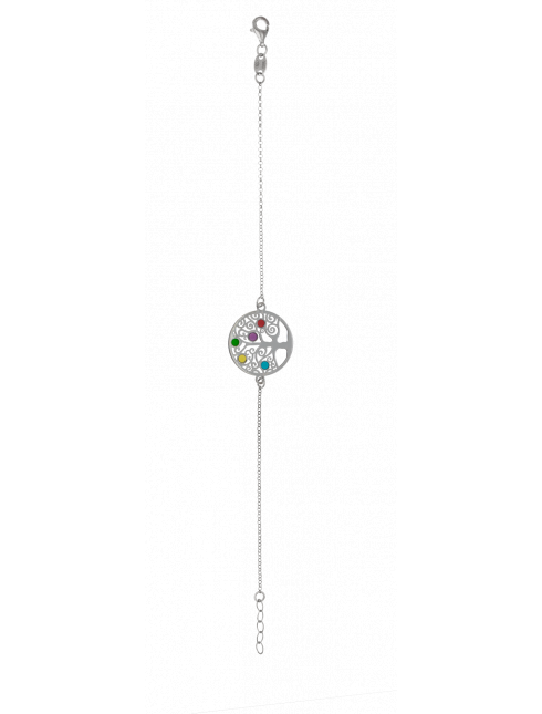 Bracciale Albero della Vita Smaltato in Argento Astuccio Incluso