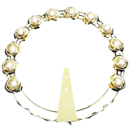 Stellario Luminoso con Rose a Led Luce Fredda in Ottone Finitura Dorata