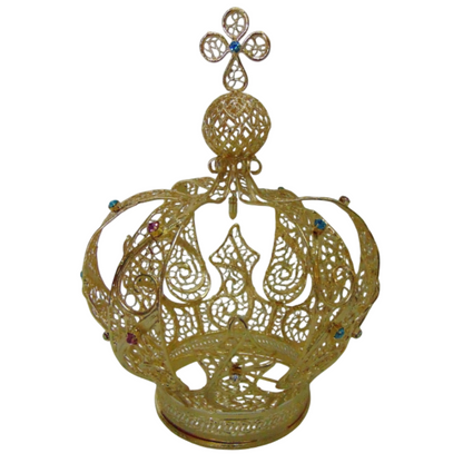 Corona Madonna di Fatima in Ottone Finitura Dorata