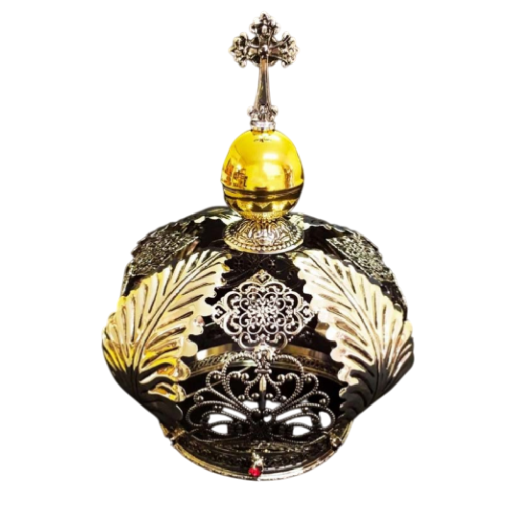 Corona Foglie con Strass in Ottone Finitura Argentata