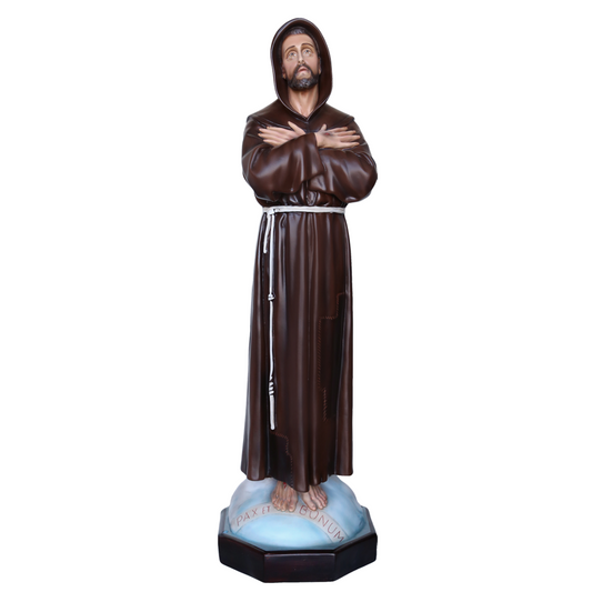 Statua San Francesco d'Assisi 100 cm in Resina