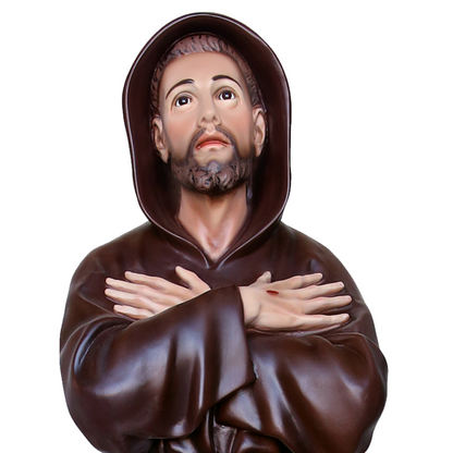 Statua San Francesco d'Assisi 130 cm in Resina
