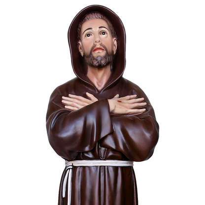 Statua San Francesco d'Assisi 130 cm in Resina