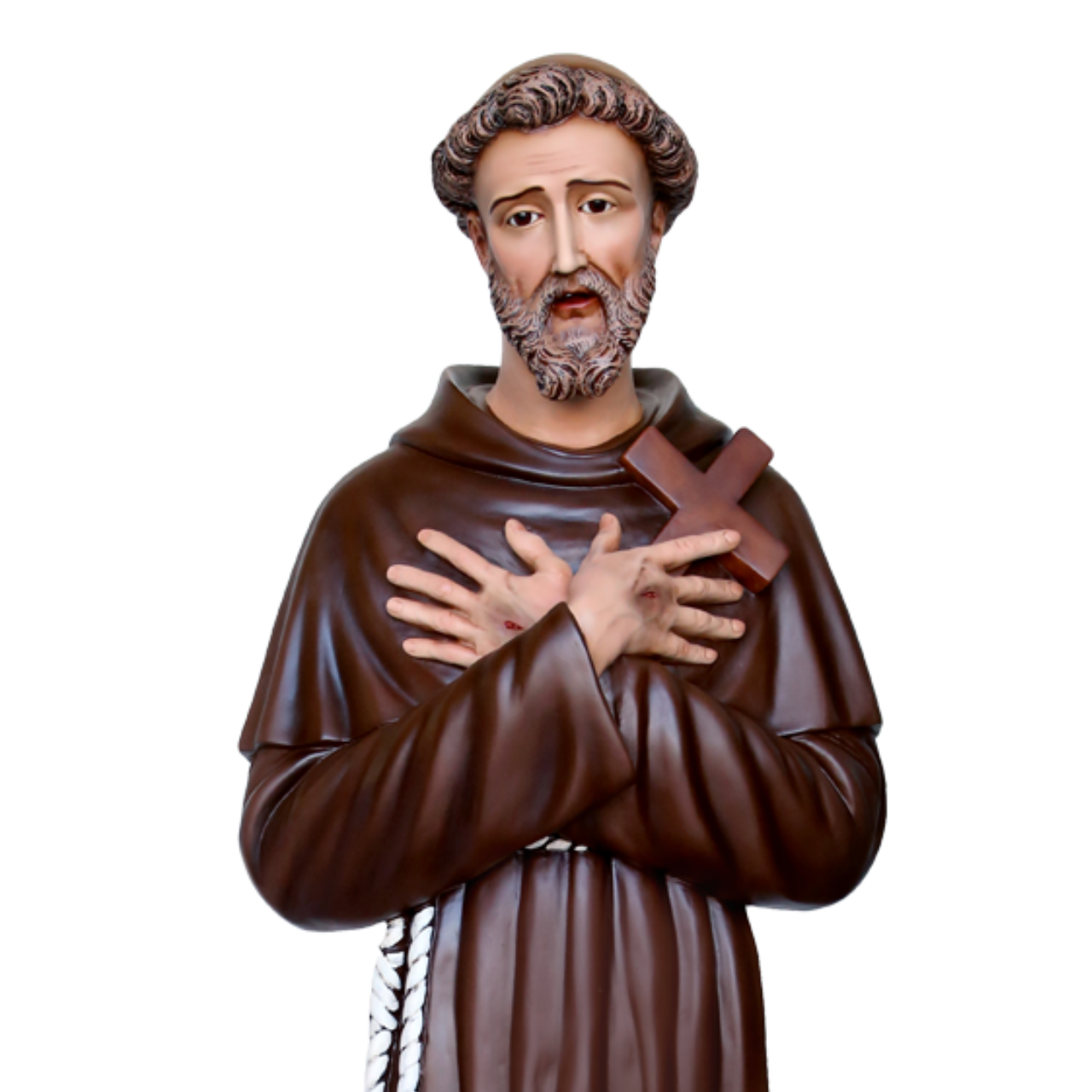 Statua San Francesco d'Assisi 150 cm in Vetroresina