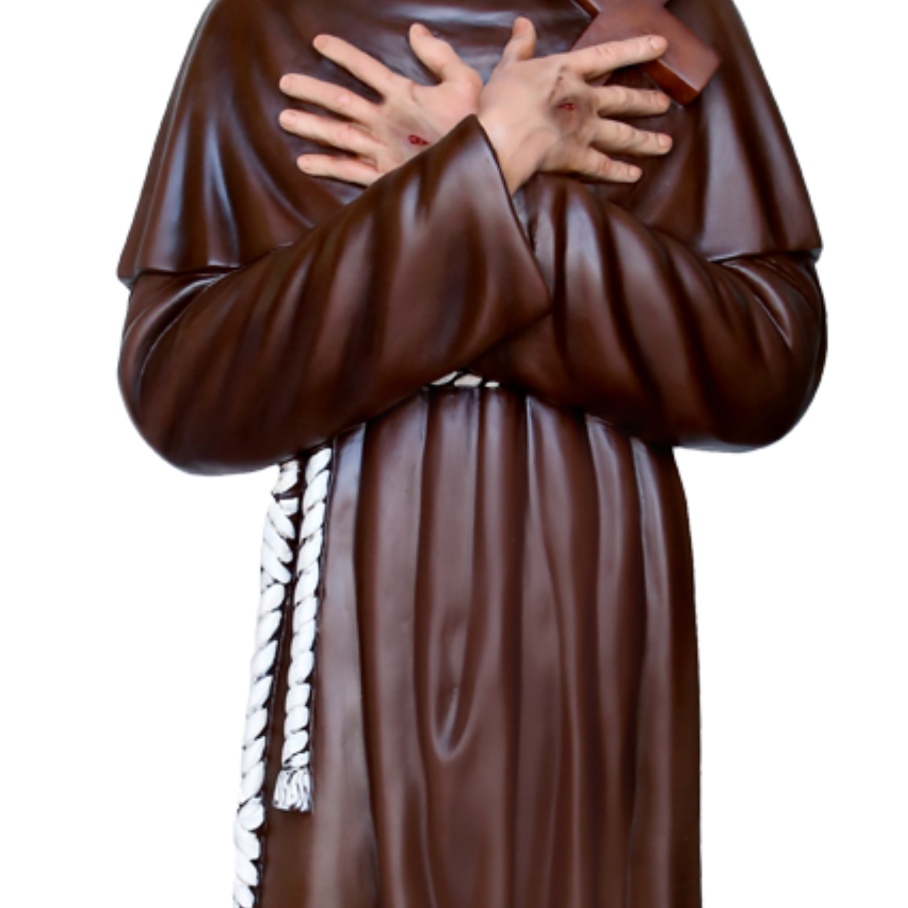 Statua San Francesco d'Assisi 150 cm in Vetroresina