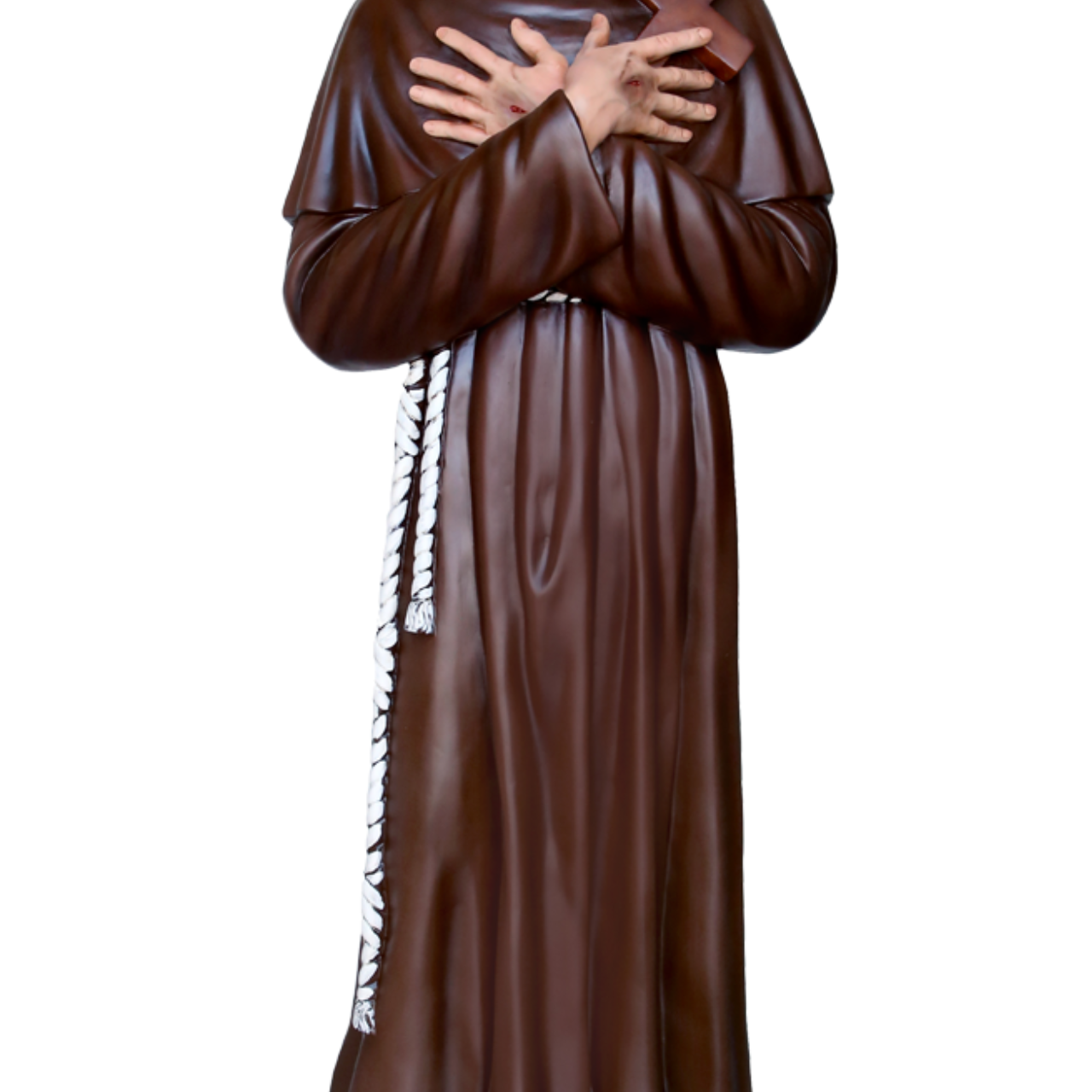 Statua San Francesco d'Assisi 150 cm in Vetroresina