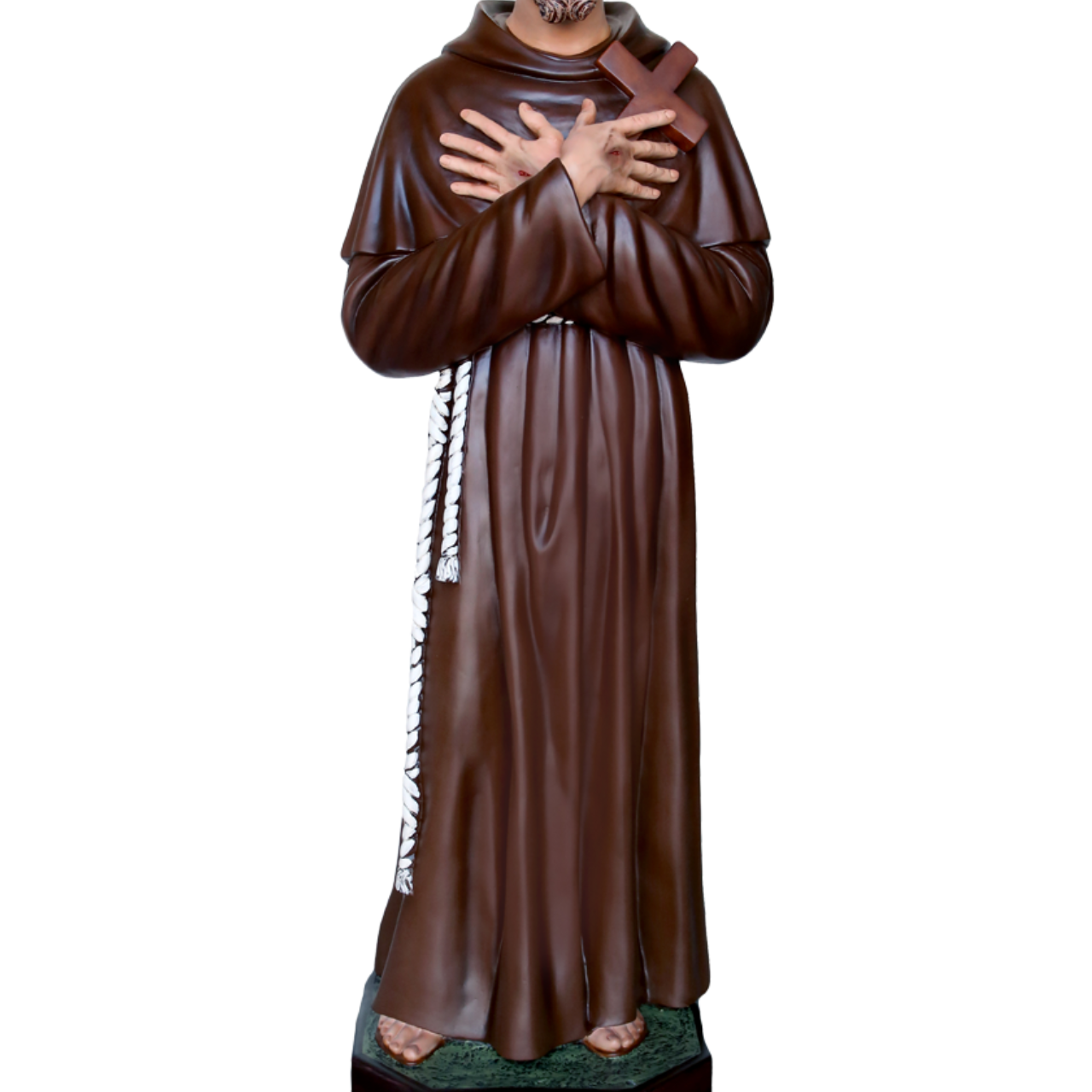 Statua San Francesco d'Assisi 150 cm in Vetroresina