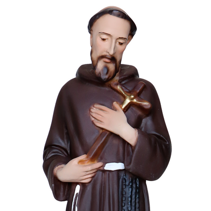 Statua San Francesco d'Assisi 30 cm in Resina Piena